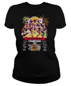 Los Angeles Lakers Western Conference Champions 2020 Signatures shirt