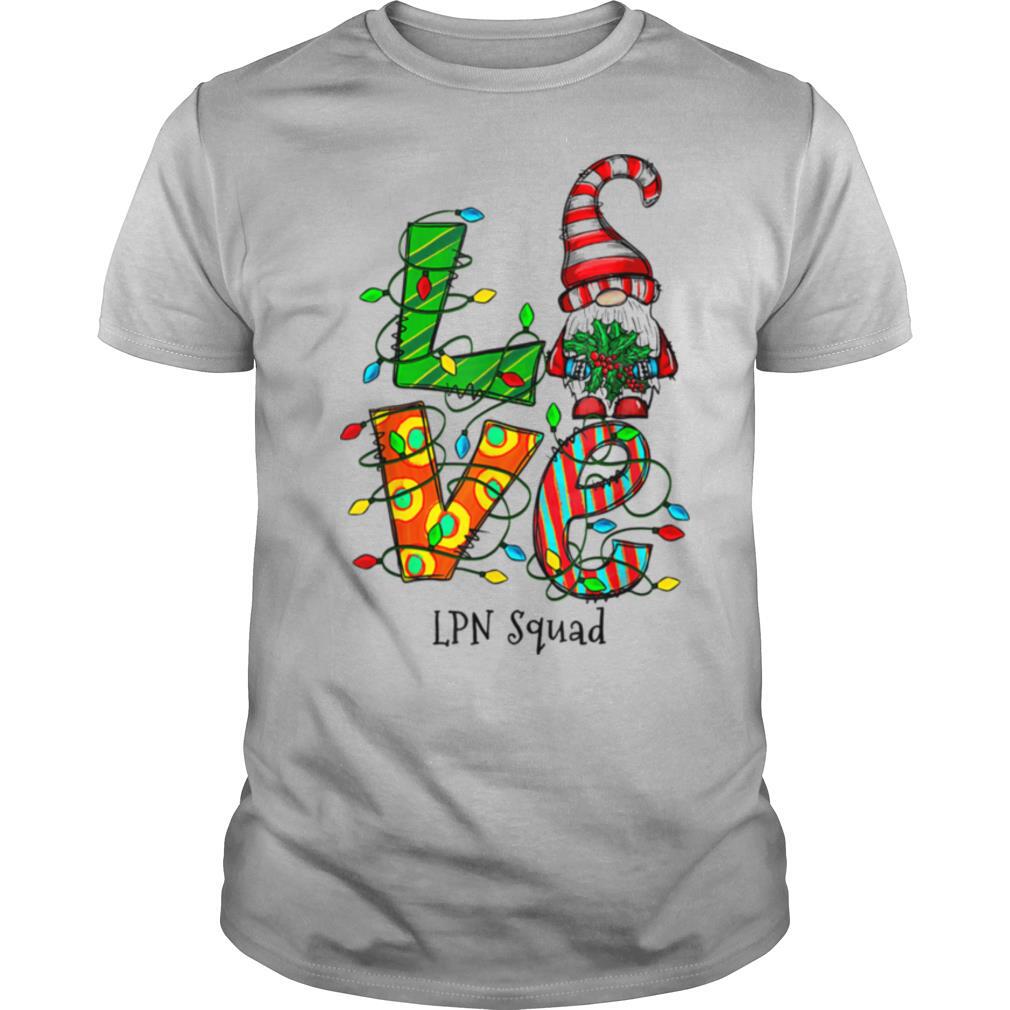 Love LPN Squad Gnome Nurse Christmas 2020 shirt