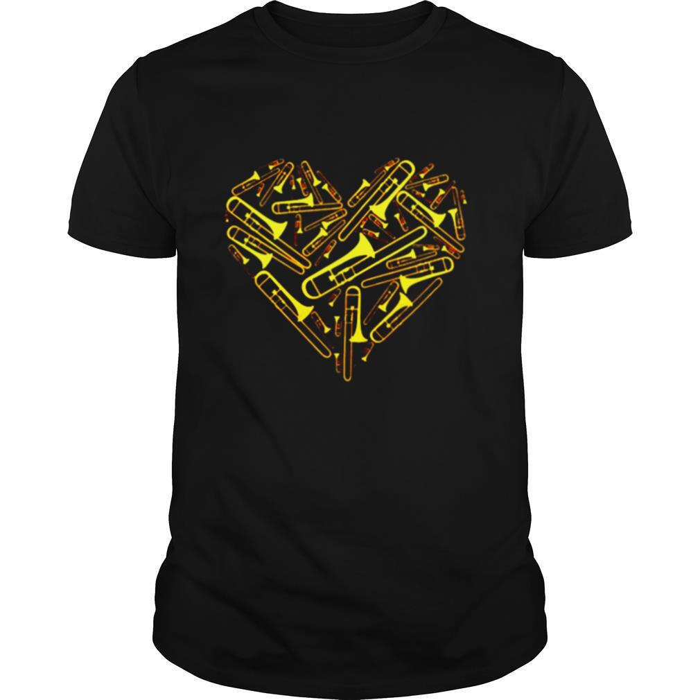 Love Trombone heart shirt