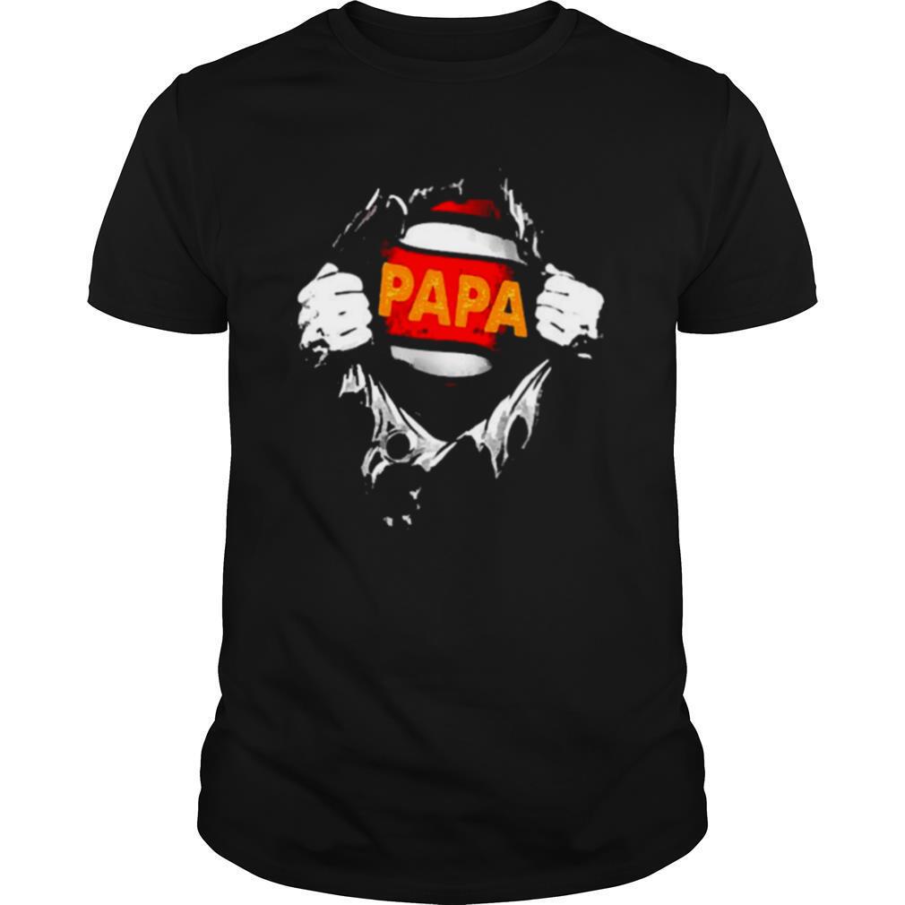 Papa Superhero tear shirt