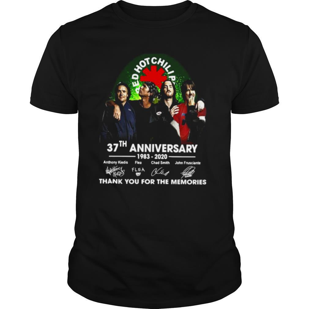 Red Hot Chili 37th Anniversary 1983 2020 Thank You For The Memories Signature shirt