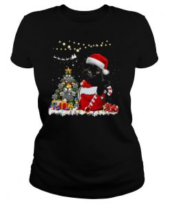 Santa Black Cat Christmas shirt