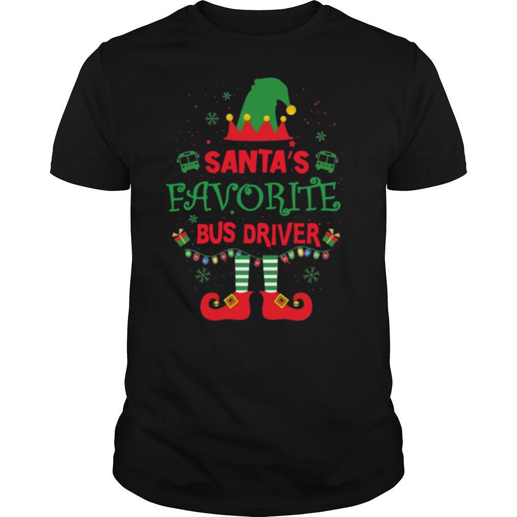 Santas Favorite Bus Driver ELF Ugly Sweater Christmas shirt