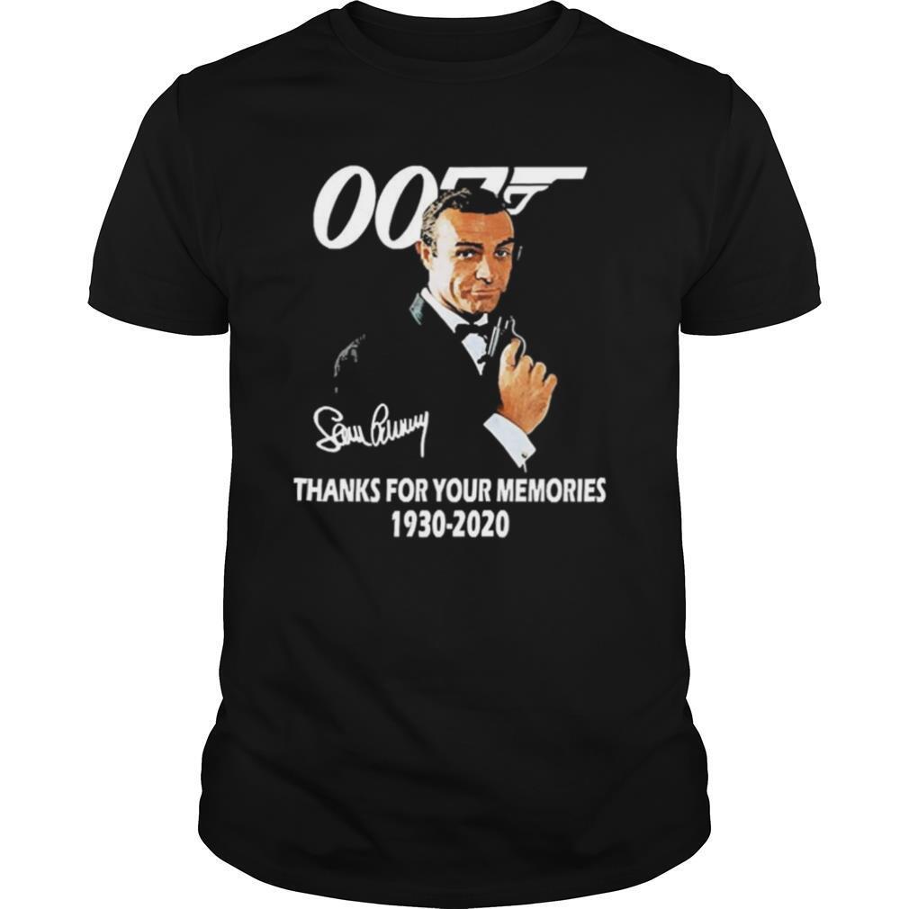 Sean Connery 007 Thanks For The Memories 1930 2020 Signature shirt