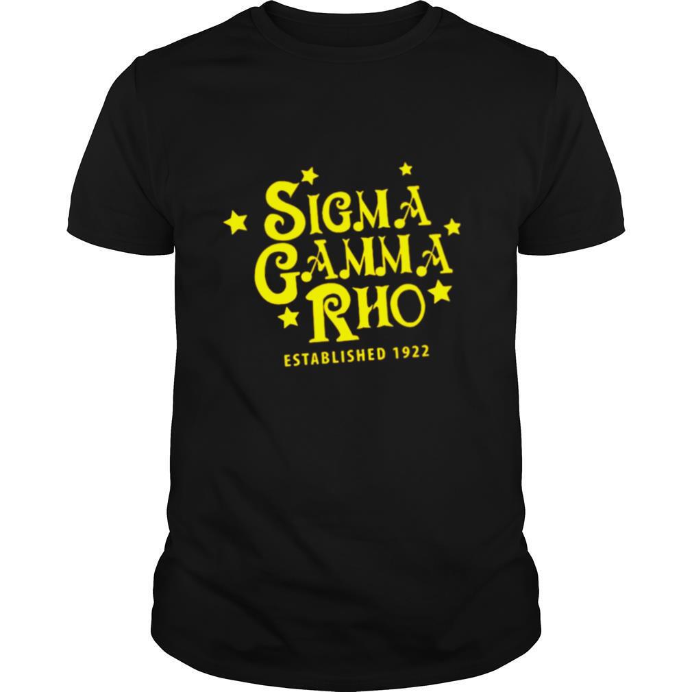 Sigma Gamma Rho Established 1922 shirt
