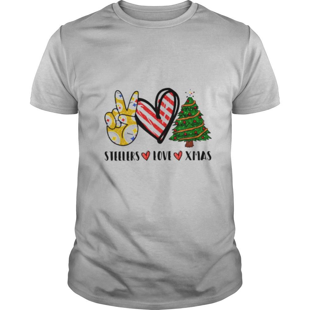 Steelers Love Xmas Christmas Tree Heart shirt