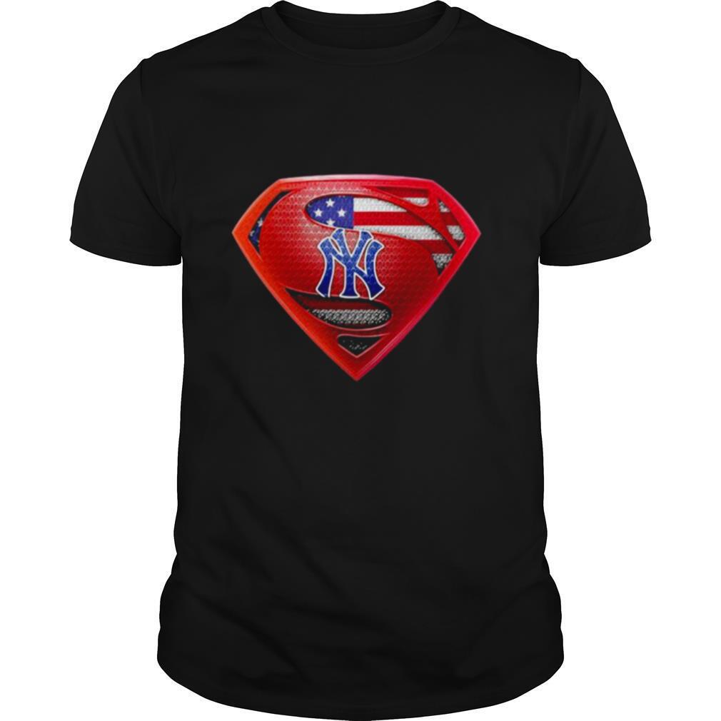 Superman new york yankees logo american flag shirt