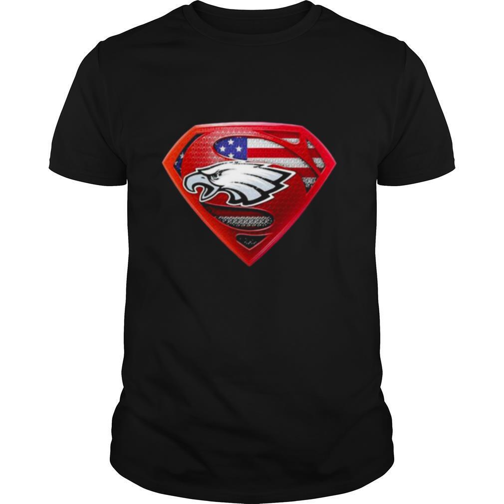 Superman philadelphia eagles american flag shirt
