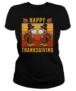 Thanksgiving 2020 Turkey With Mask Retro Vintage shirt