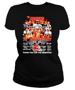 The Cleveland Browns 75th anniversary 1946 2021 thank you for the memories shirt