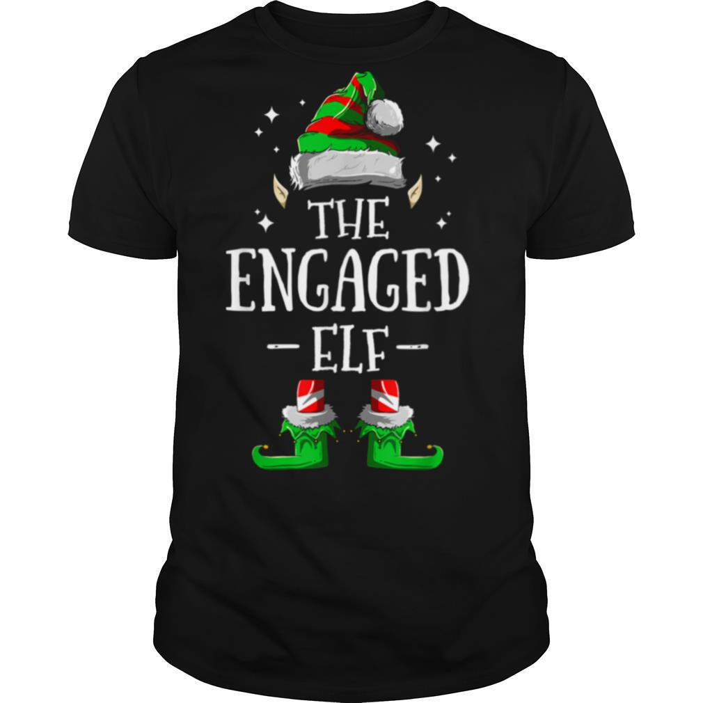 The Engaged Elf Matching Family Group Christmas Pajama shirt