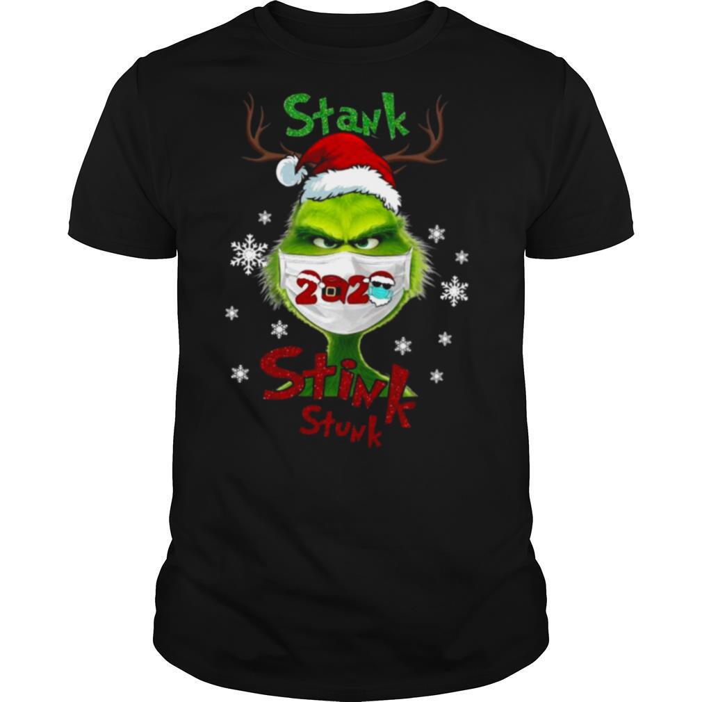 The Grinch Santa Face Mask 2020 Stank Stink Stunk Christmas shirt