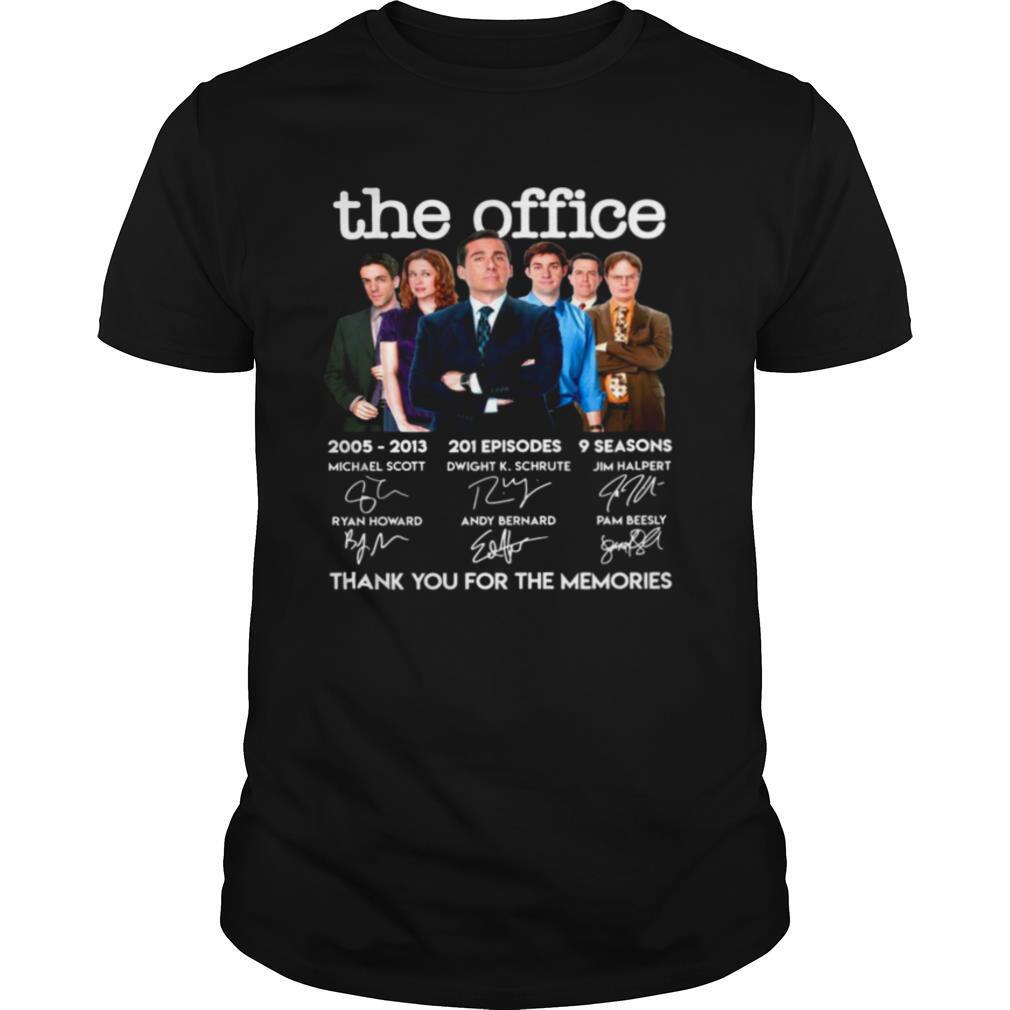 The Office 2005 2013 Thank You For The Memories Signature shirt