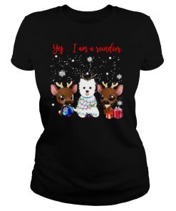 West Highland White Terrier Yes Im A Reindeer Crewneck shirt