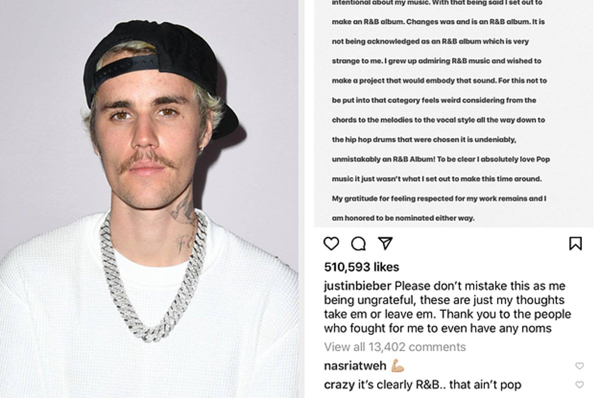 Justin Bieber Complains About Changes Being Nominated In The Grammys Pop Categories