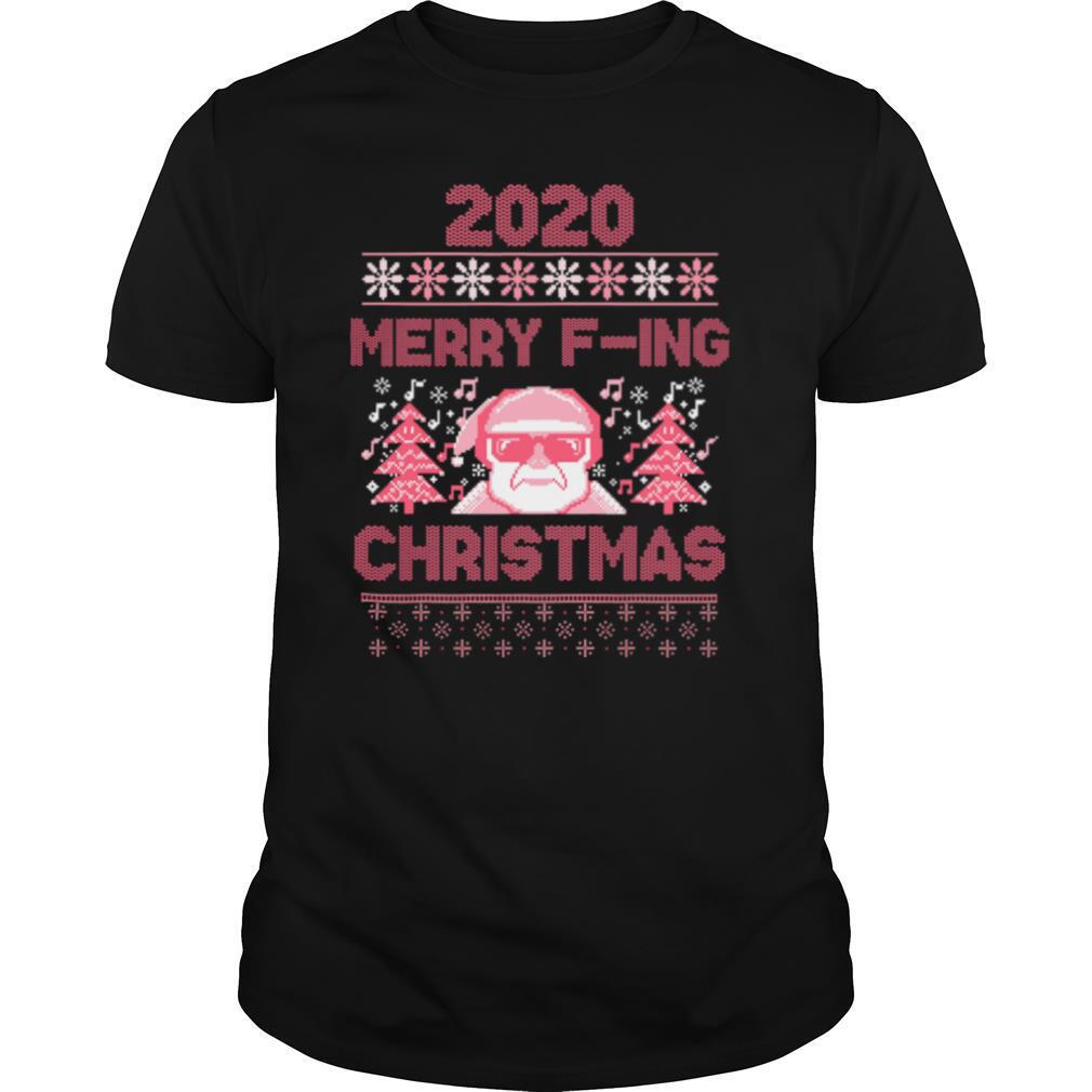 2020 Merry F Ing Christmas Ugly Santa Wear Sunglasses shirt