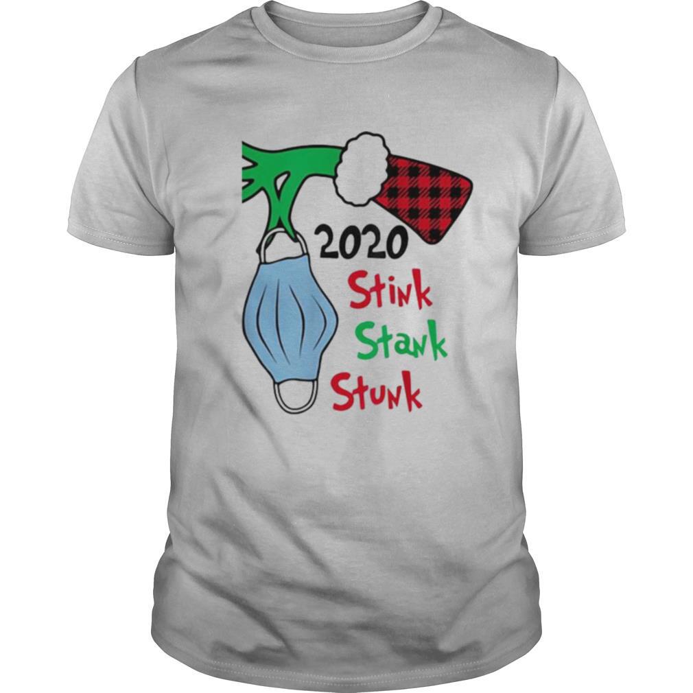 2020 Stink Stank Stunk Grinch Wear Mask Covid Xmas shirt