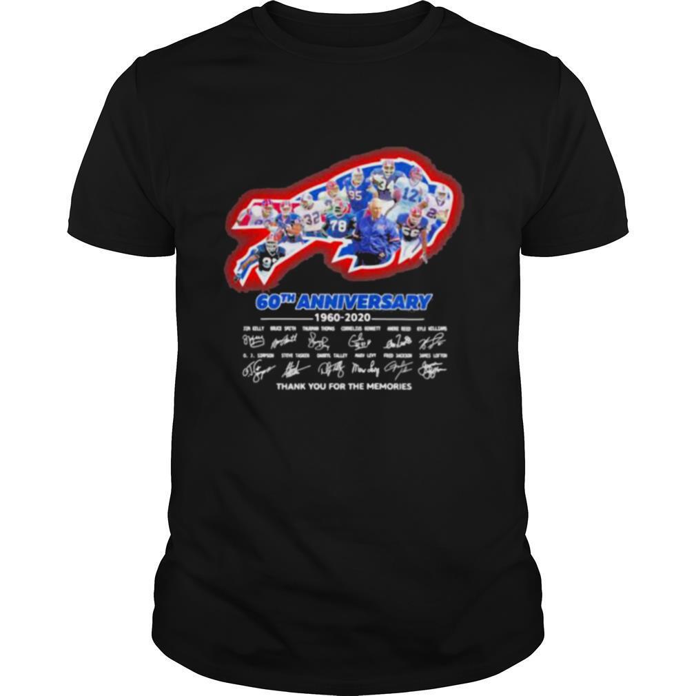 Afc East 60th Anniversary 1960 2020 Thank You For The Memories Signature shirt