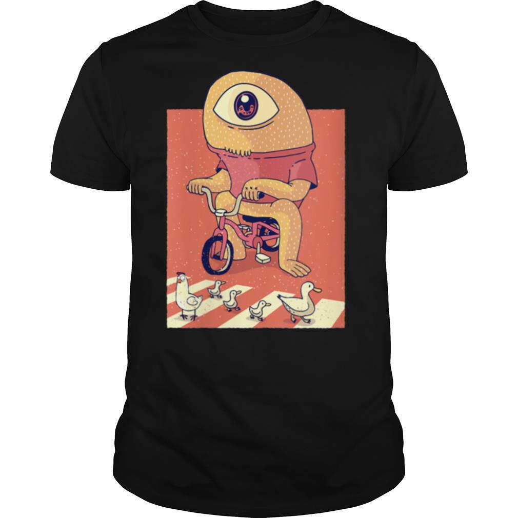 Alien Cycologist Watching Chickens shirt