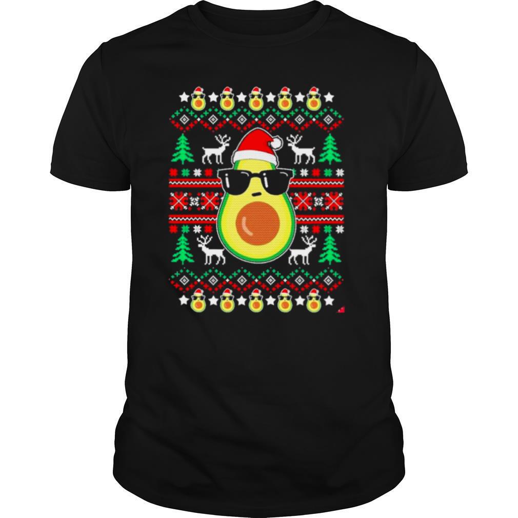 Avocado hat santa ugly merry christmas shirt