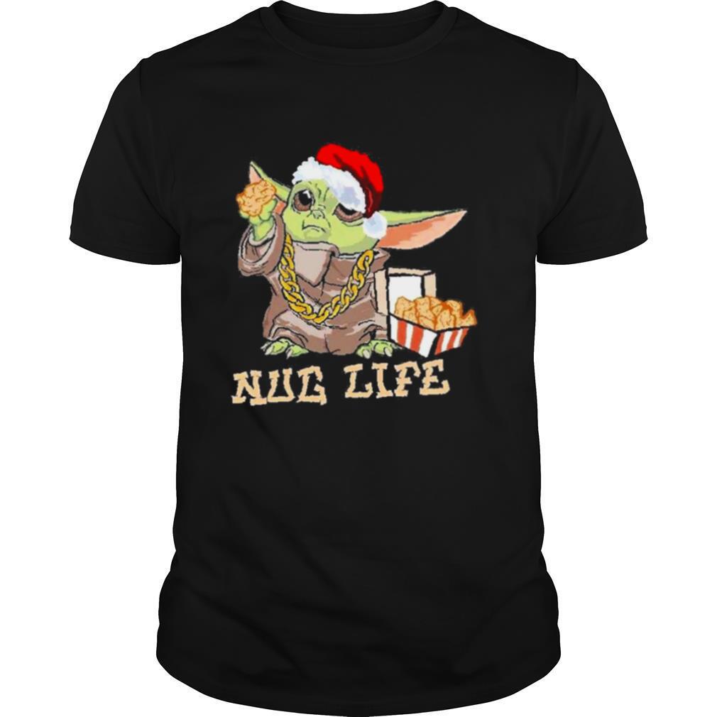 Baby Yoda hat Santa nug life Merry Christmas shirt