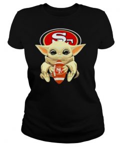 Baby Yoda hug San Francisco 49ers shirt