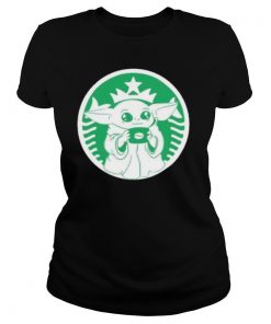 Baby yoda star wars coffee starbucks shirt