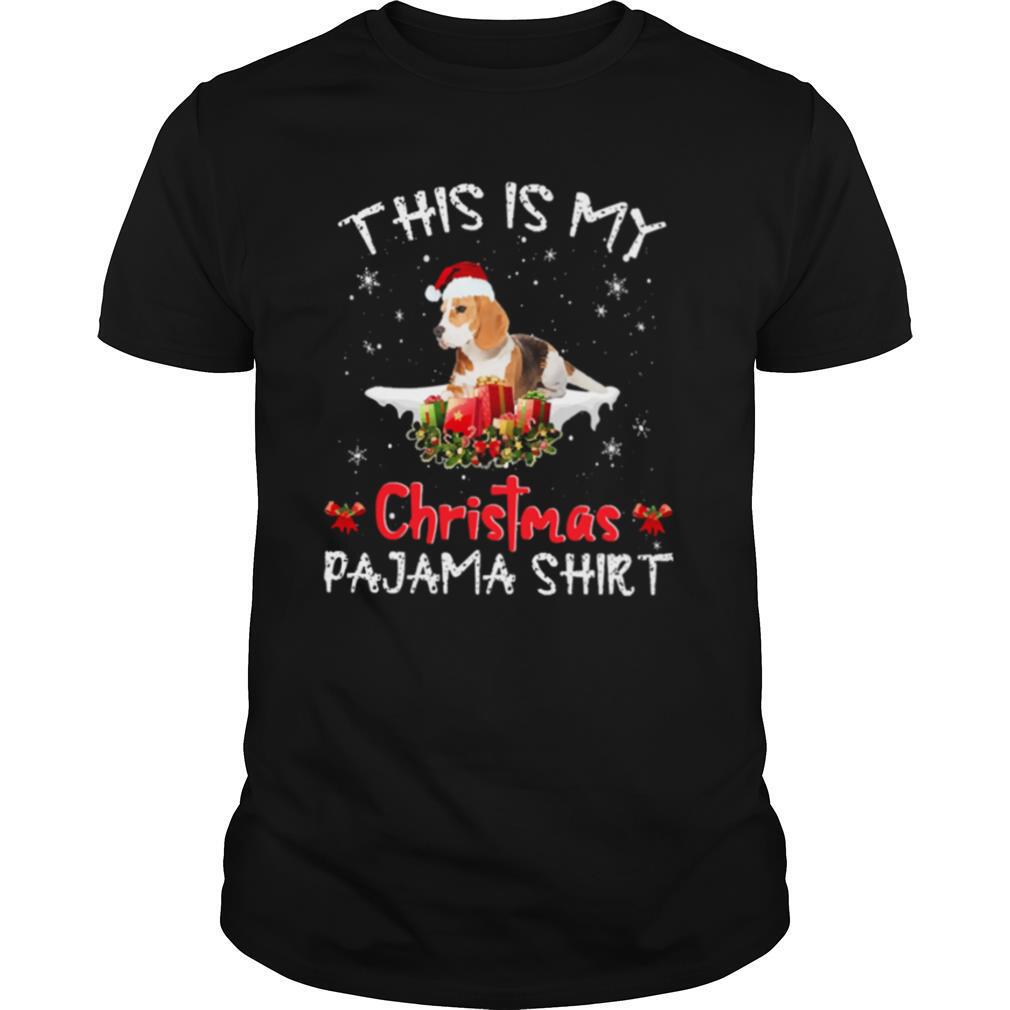 Beagle Santa this Is My Christmas Pajama shirt