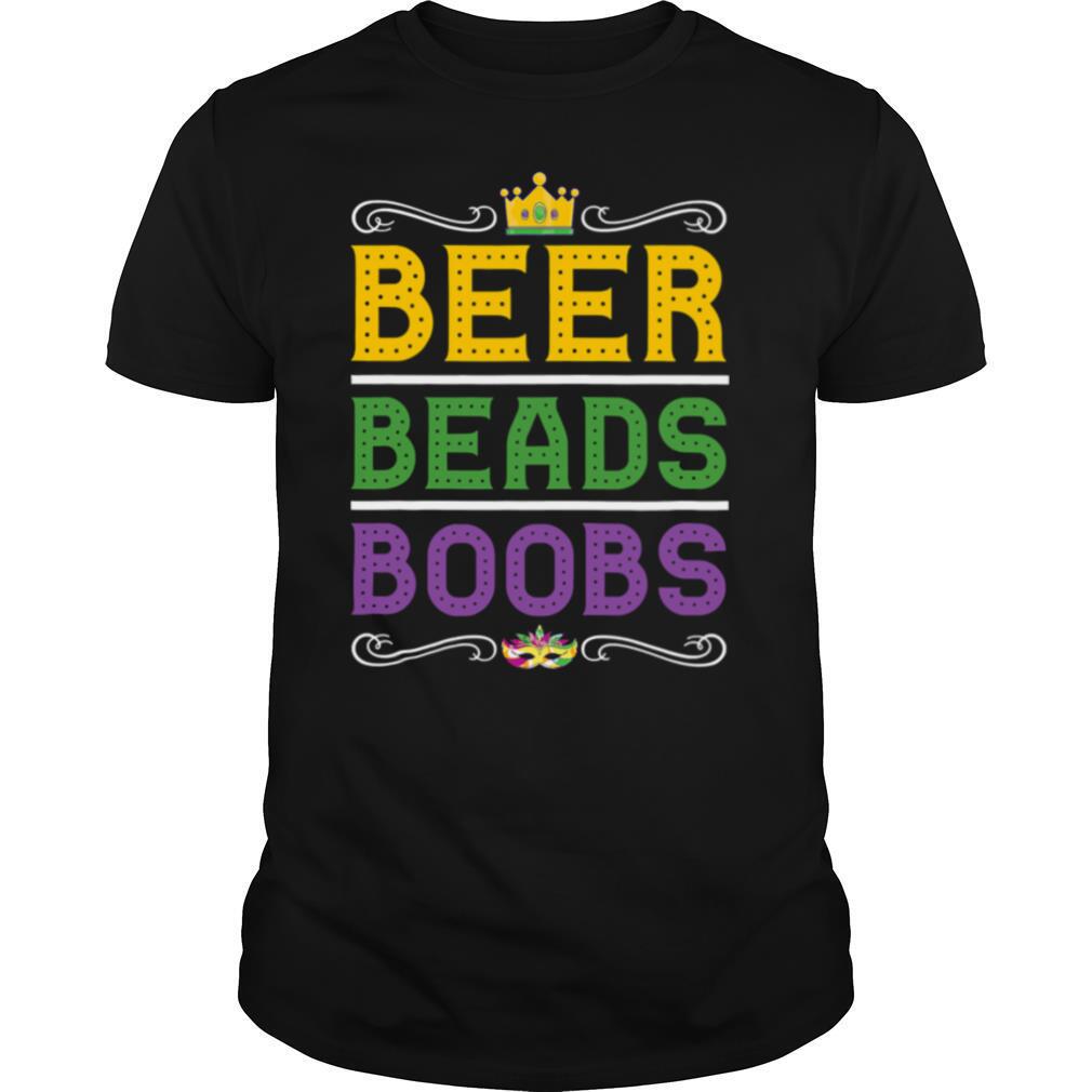 Beer Bead Boobs Carnival Party Mardi Gras shirt