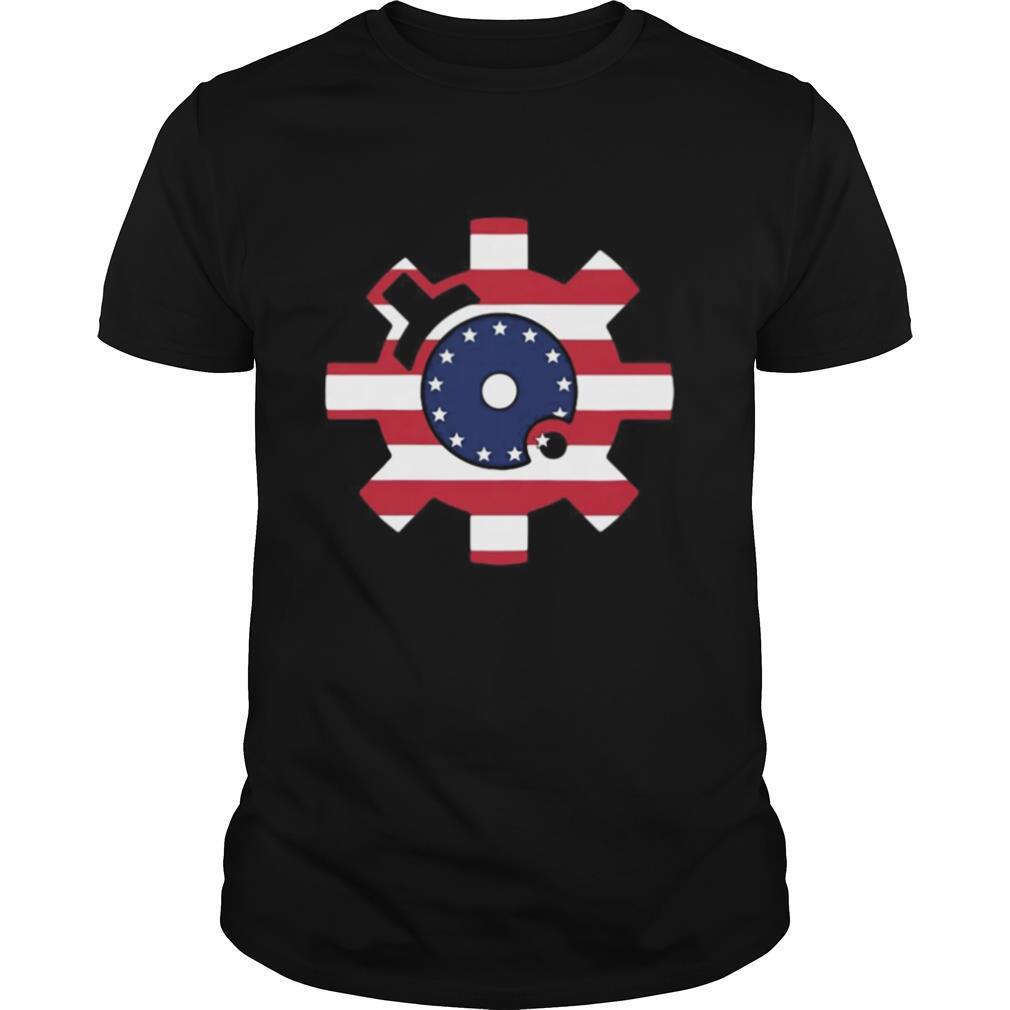 Betsy Ross Flag Bolt Face American Flag shirt