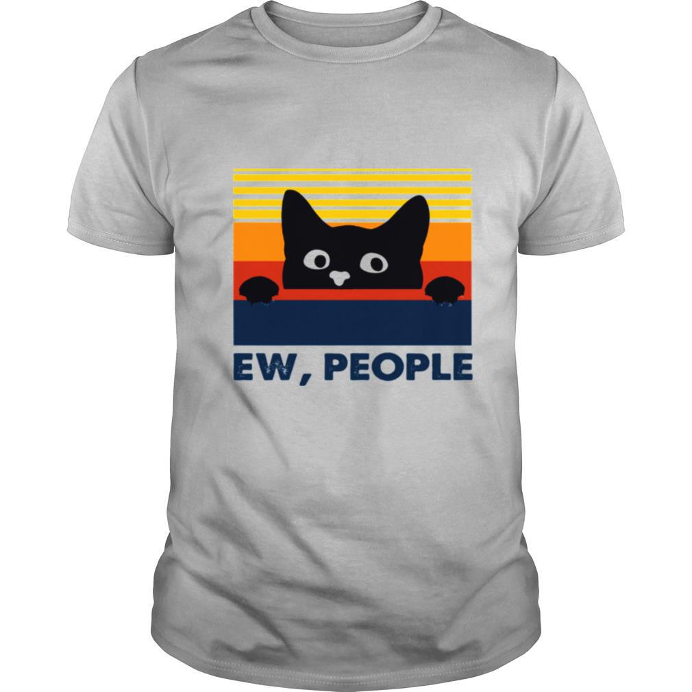 Black Cat Ew People Vintage Retro shirt