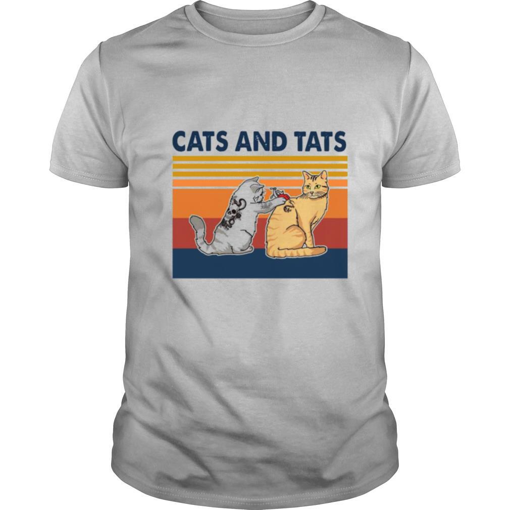 Cats And Tats Tattoo Vintage Retro shirt