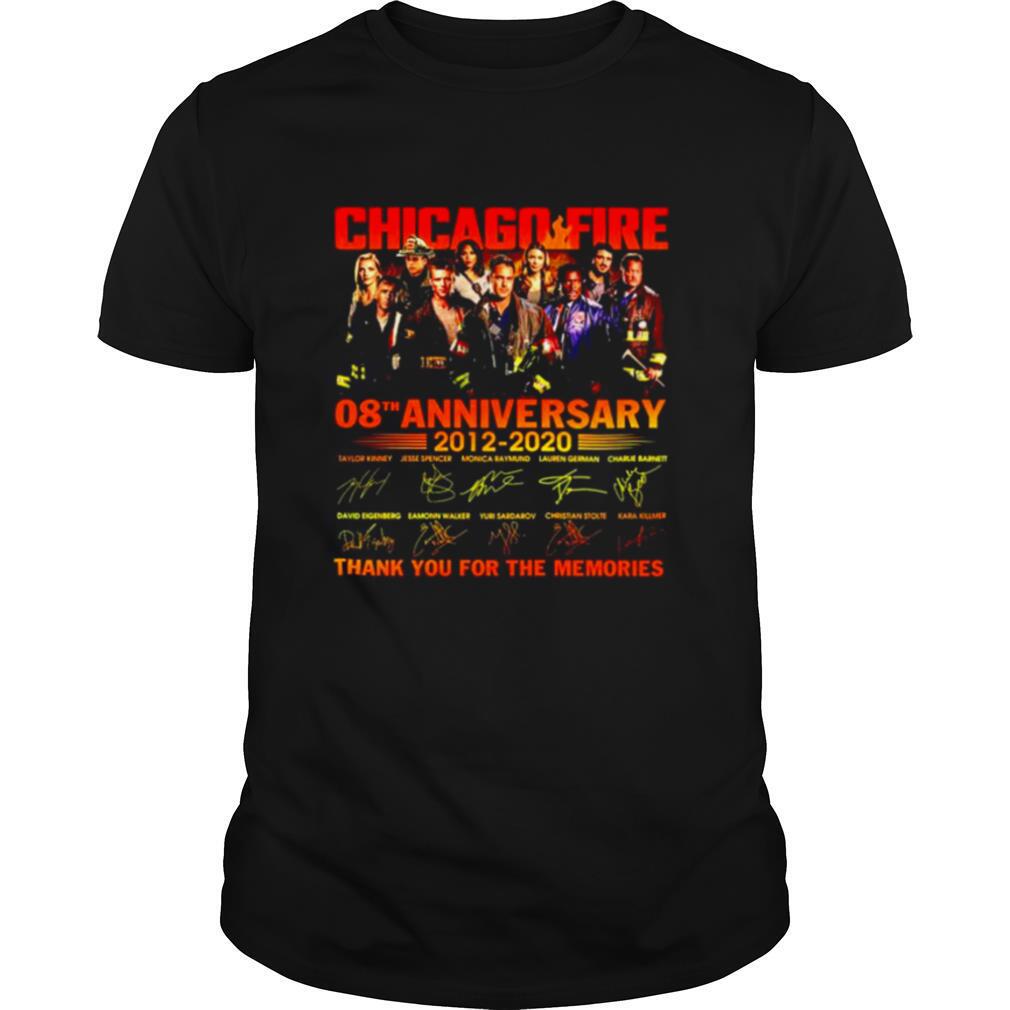 Chicago Fire 08th anniversary 2012 2020 thank you for the memories shirt