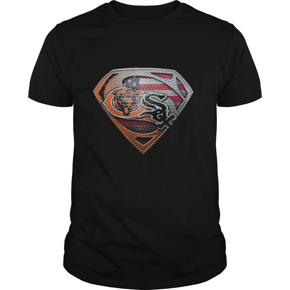 Chicago bears and chicago white sox american flag shirt