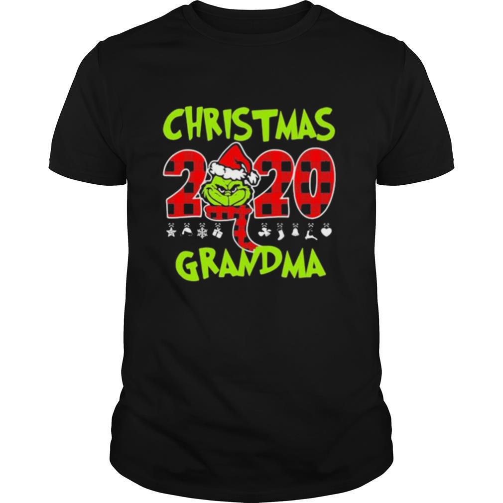 Christmas 2020 Grandma Grinch Hat Santa Claus Merry Xmas shirt
