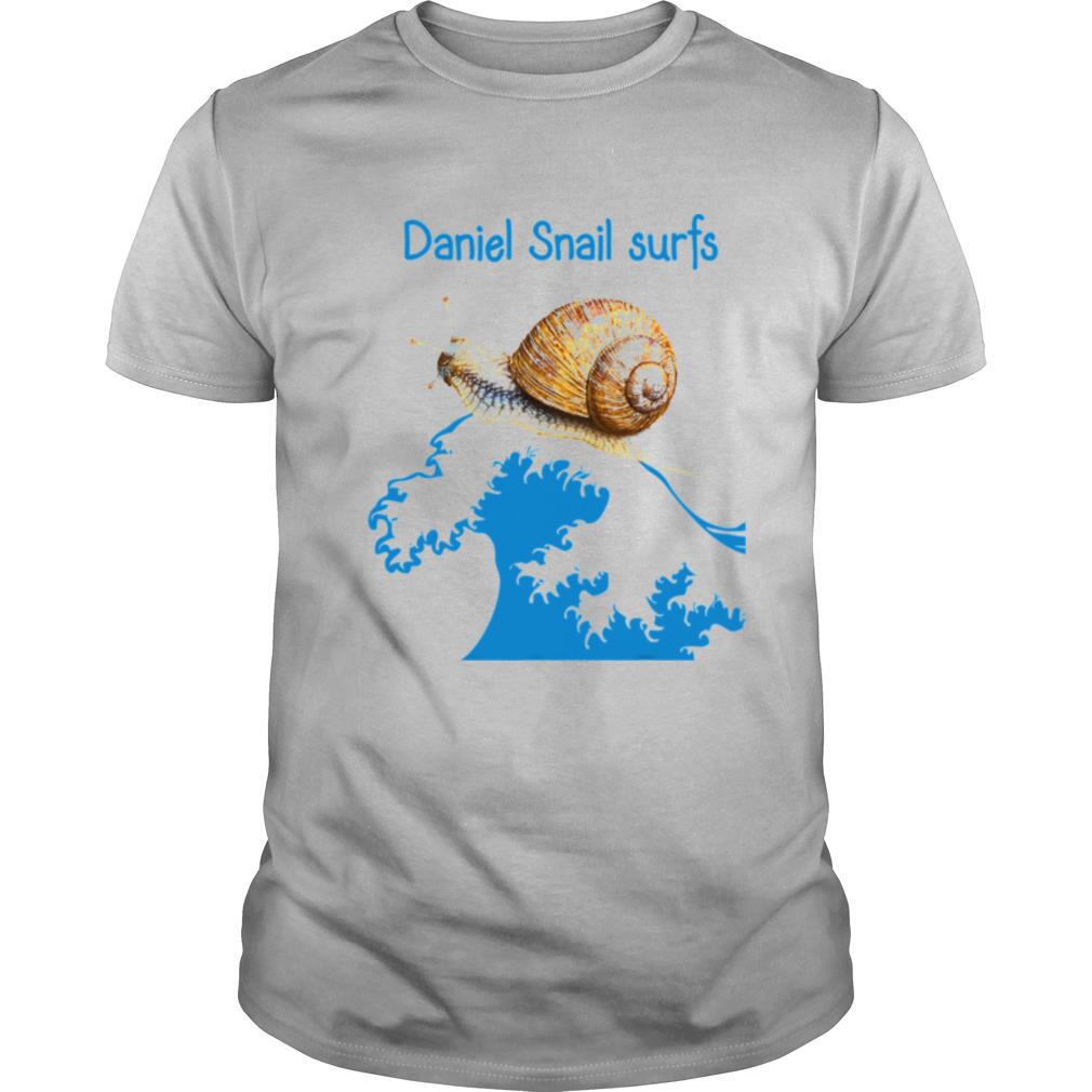Daniel Snail Surfs Cute Snail Surfer Dude shirt