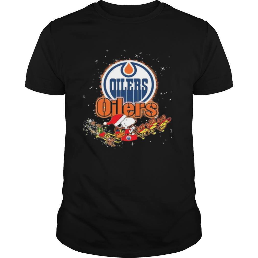 Edmonton Oilers Snoopy Christmas shirt