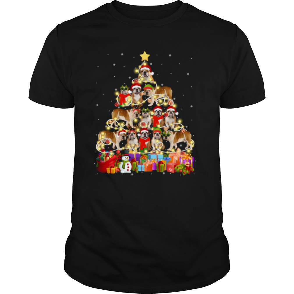 English Bulldog Christmas Tree Pet Dog shirt