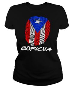 Fingerprint flag american boricua shirt