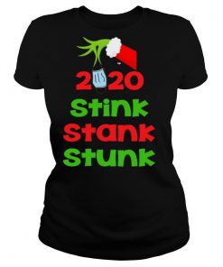Grinch Hand Holding Mask 2020 Stink Stank Stunk Christmas shirt