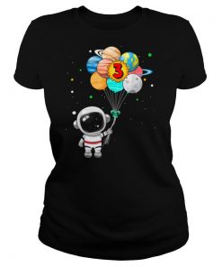 Happy 3rd Birthday Astronaut 3 Years Old Birthday shirt