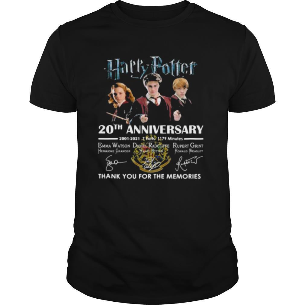 Harry Potter 20th Anniversary Thank You For The Memories Signuature shirt
