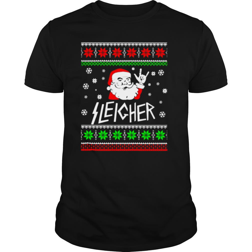 Heavy Metal Santa Sleigher Ugly Christmas shirt
