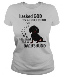 I asked god for a true friend so he sent me a dachshund shirt