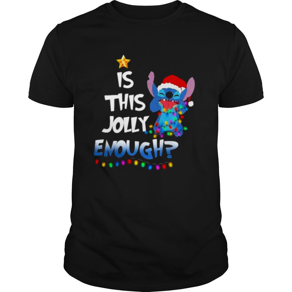 Is This Jolly Enough Christmastree Stitch Xmas shirt