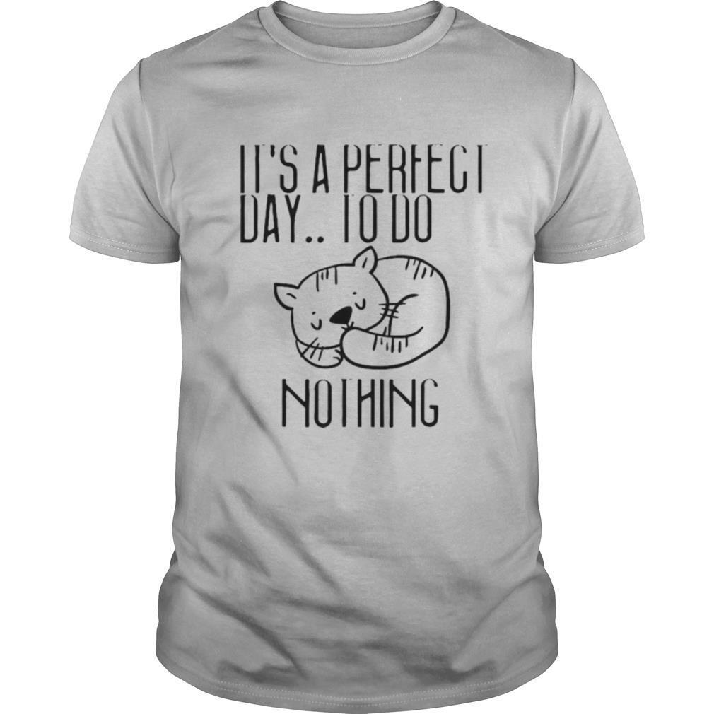 It’s A Perfect Day To Do Nothing For Cat Lovers shirt