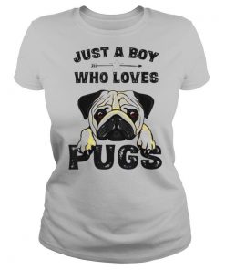 Just a boy who loves pugs dog shirt