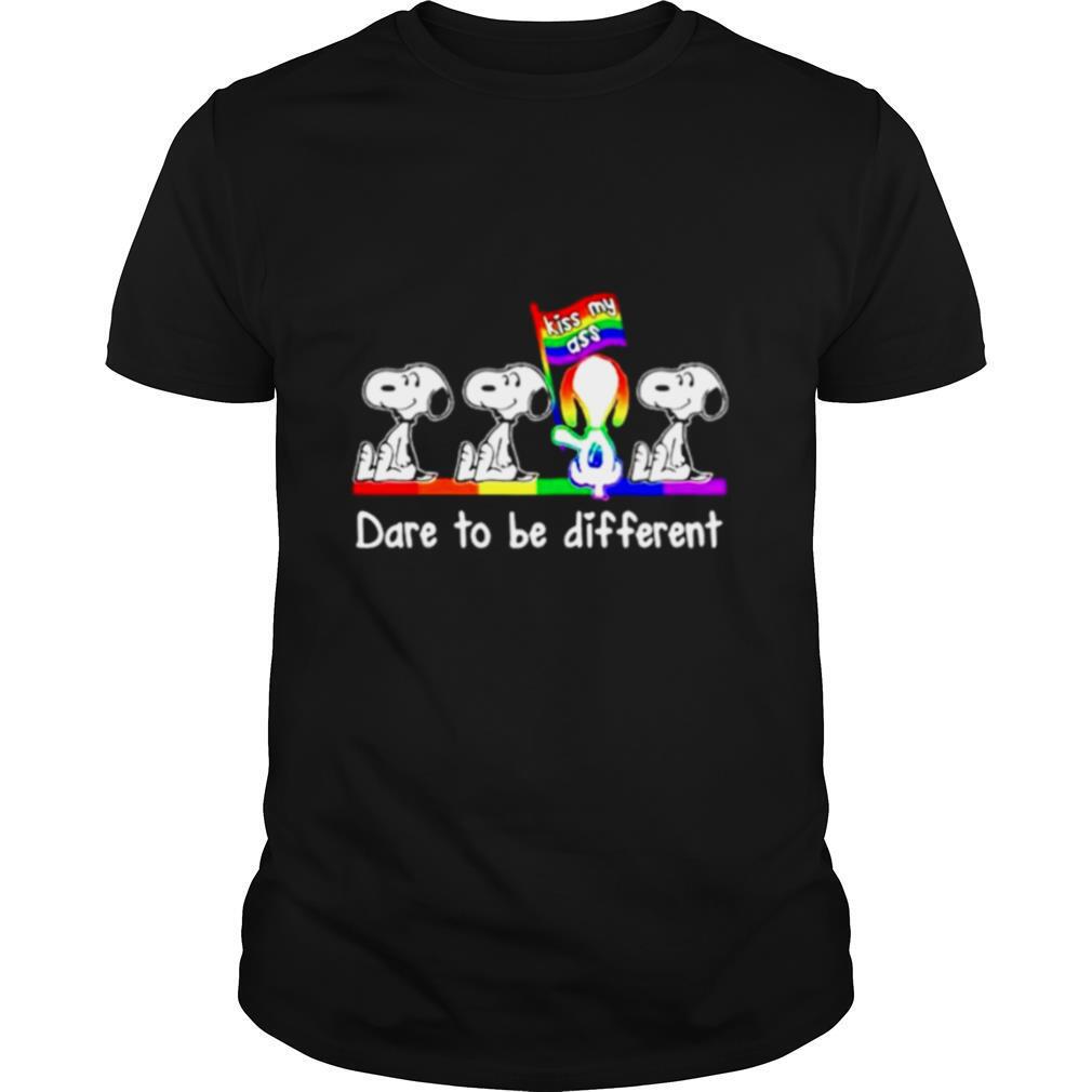 LGBT Pride Snoopy kiss my ass dare to be different shirt