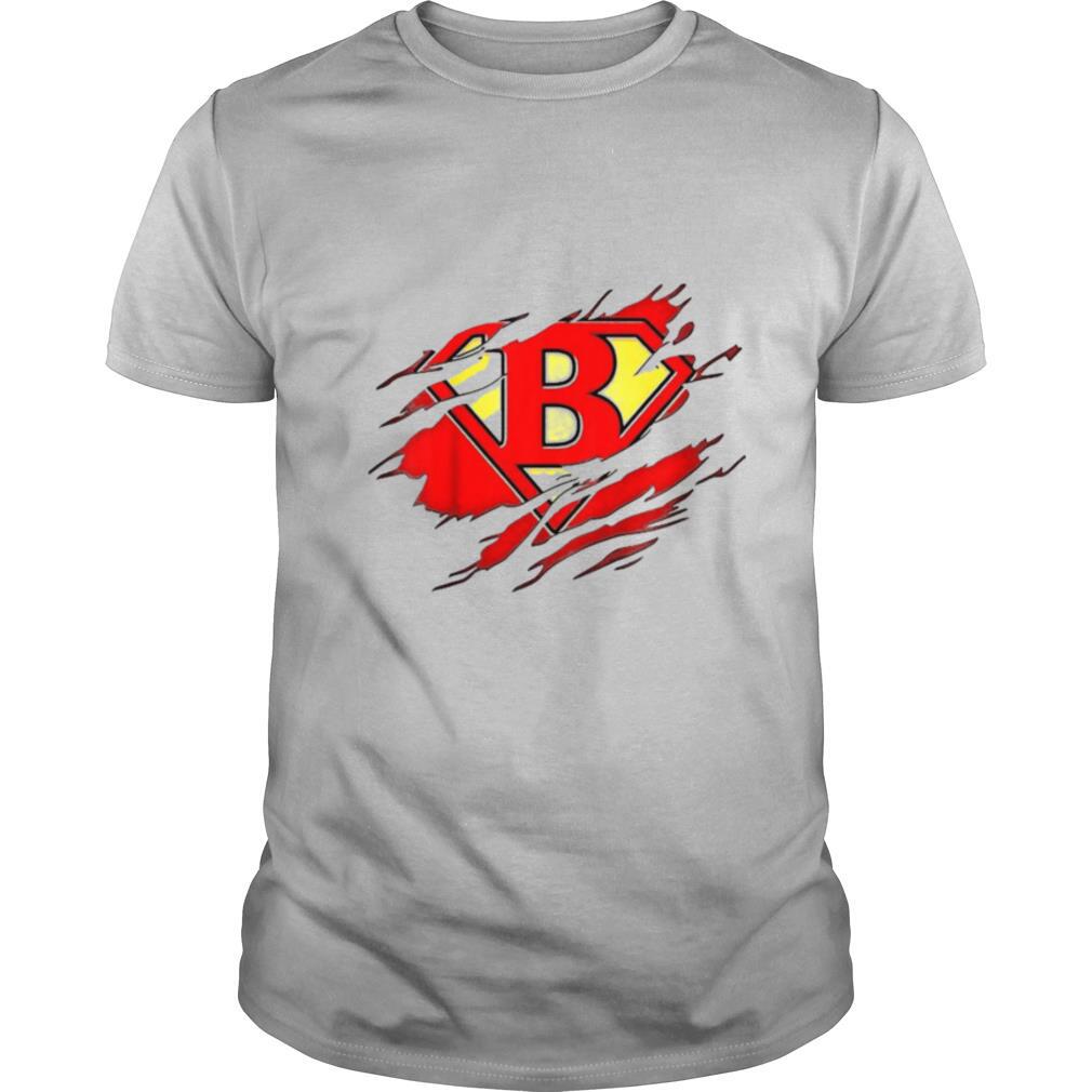 Letter B Name Super Hero Accessories shirt