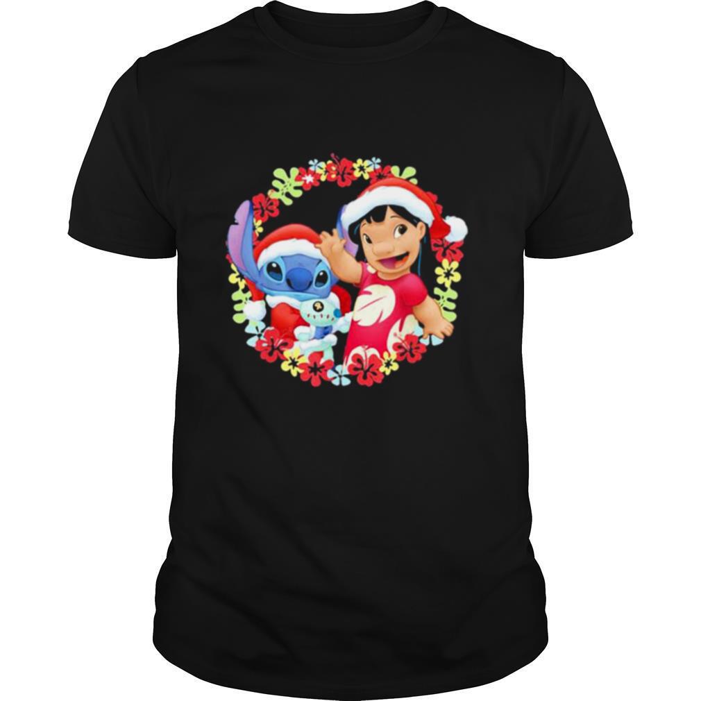 Lilo And Stitch Wear Pajama Santa Claus Merry Christmas shirt